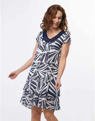 Robe gaze de coton marine