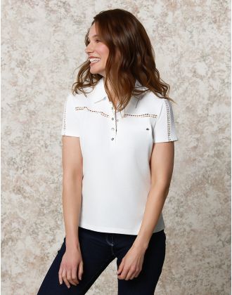 Polo coton blanc