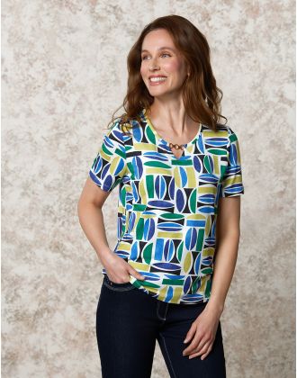 T-shirt motif multicolore