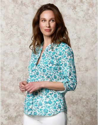 Chemisier coton motif