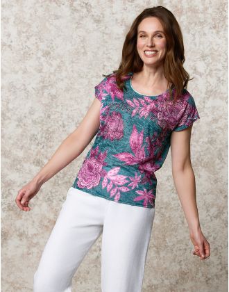 T-shirt motif violet