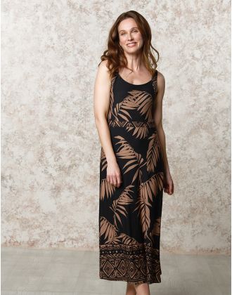 Robe longue motif camel