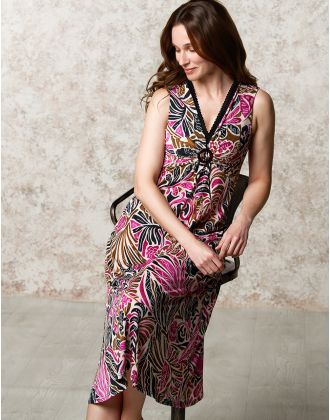Robe longue chic violet