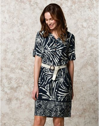 Robe fluide noir motif