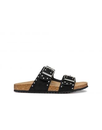 Mules plates noir