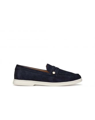 Mocassin daim marine
