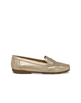 Mocassins légers cuir or