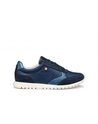 Baskets cuir marine bleu