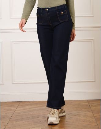 Jean large bleu brut