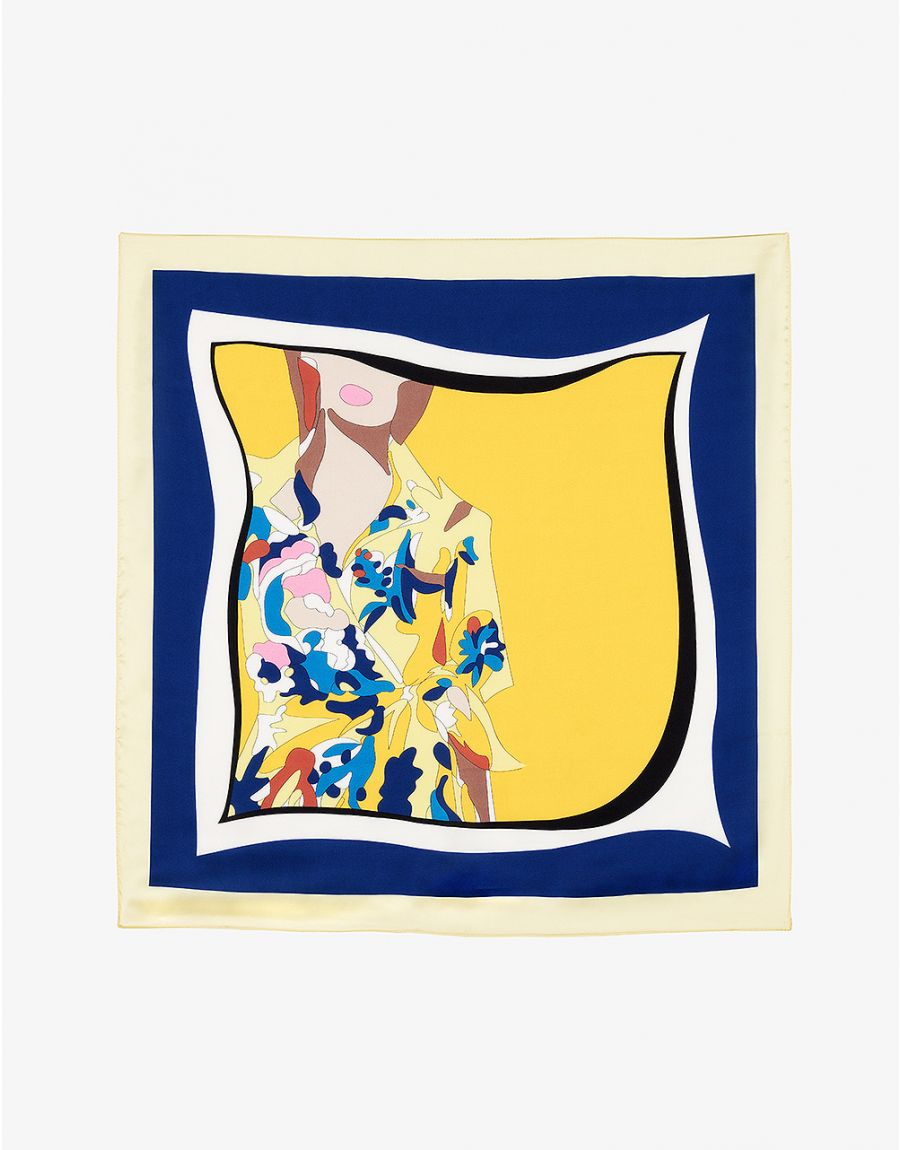 Foulard carré 60x60 cm Avignon - Foulard blanc - Les Colorades