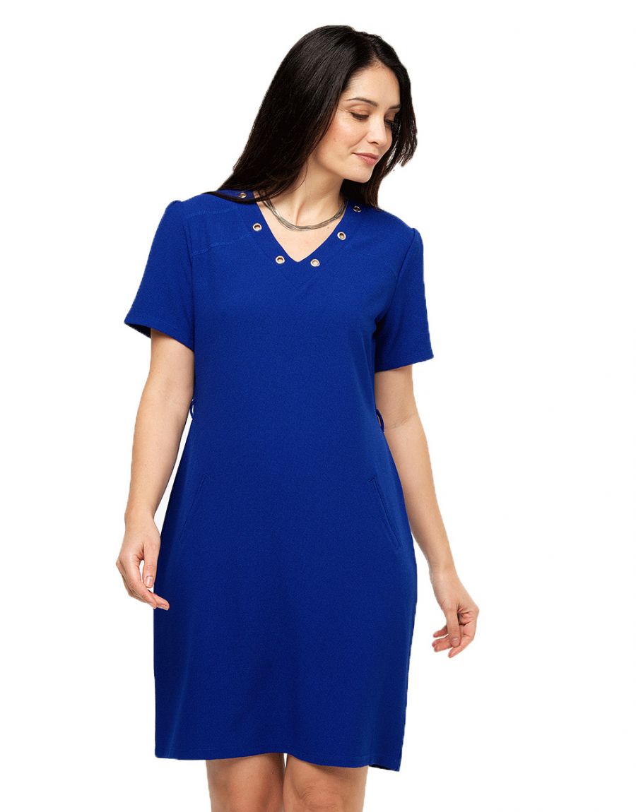 Robe Bleu Roi Robe Droite Femme Chic Robe Longue Drapée Bleu Roi