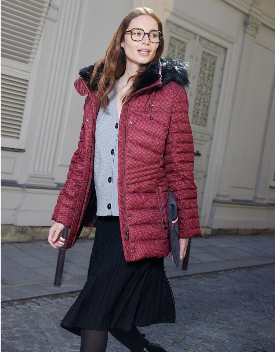 Doudoune Rouge Doudoune LÃ©gÃ¨re Femme Bordeaux Doudoune Rouge
