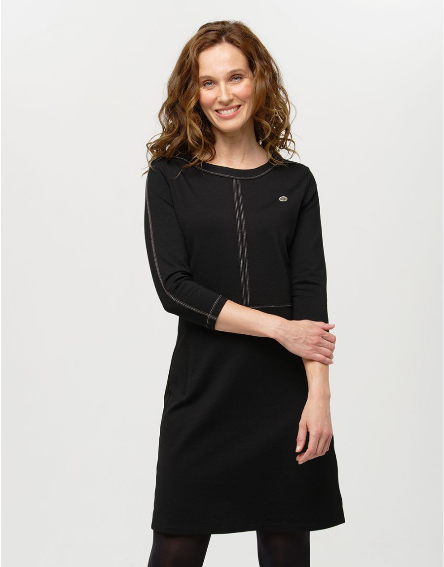 Dress Robe Noire Droite Chic Robe Noire Robe Droite Chic Grande