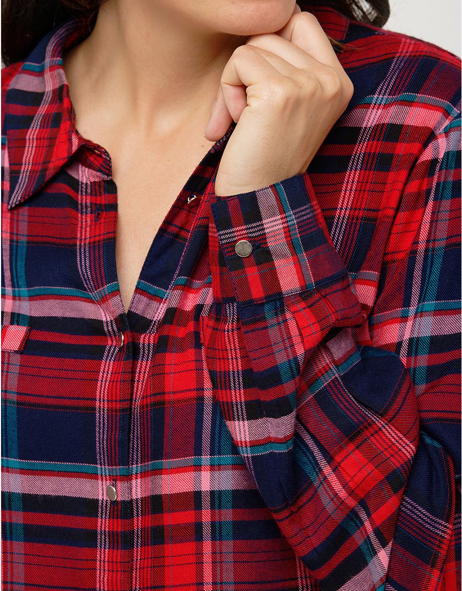 Chemise Carreaux Chemisier Chaud Femme Chemise Carreaux