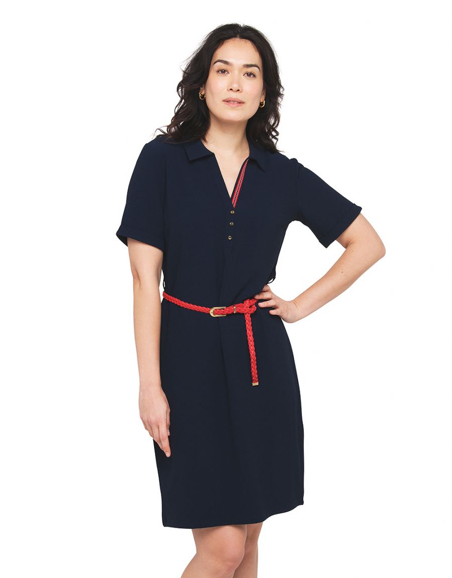 Robe Bleue Quelle Veste Avec Une Robe Portefeuille Robe à Col En