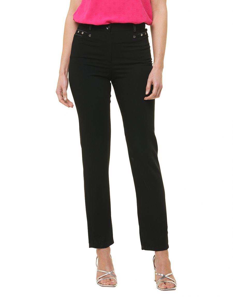 Chic Avis Taille Christine Laure Pantalon Chic Noir