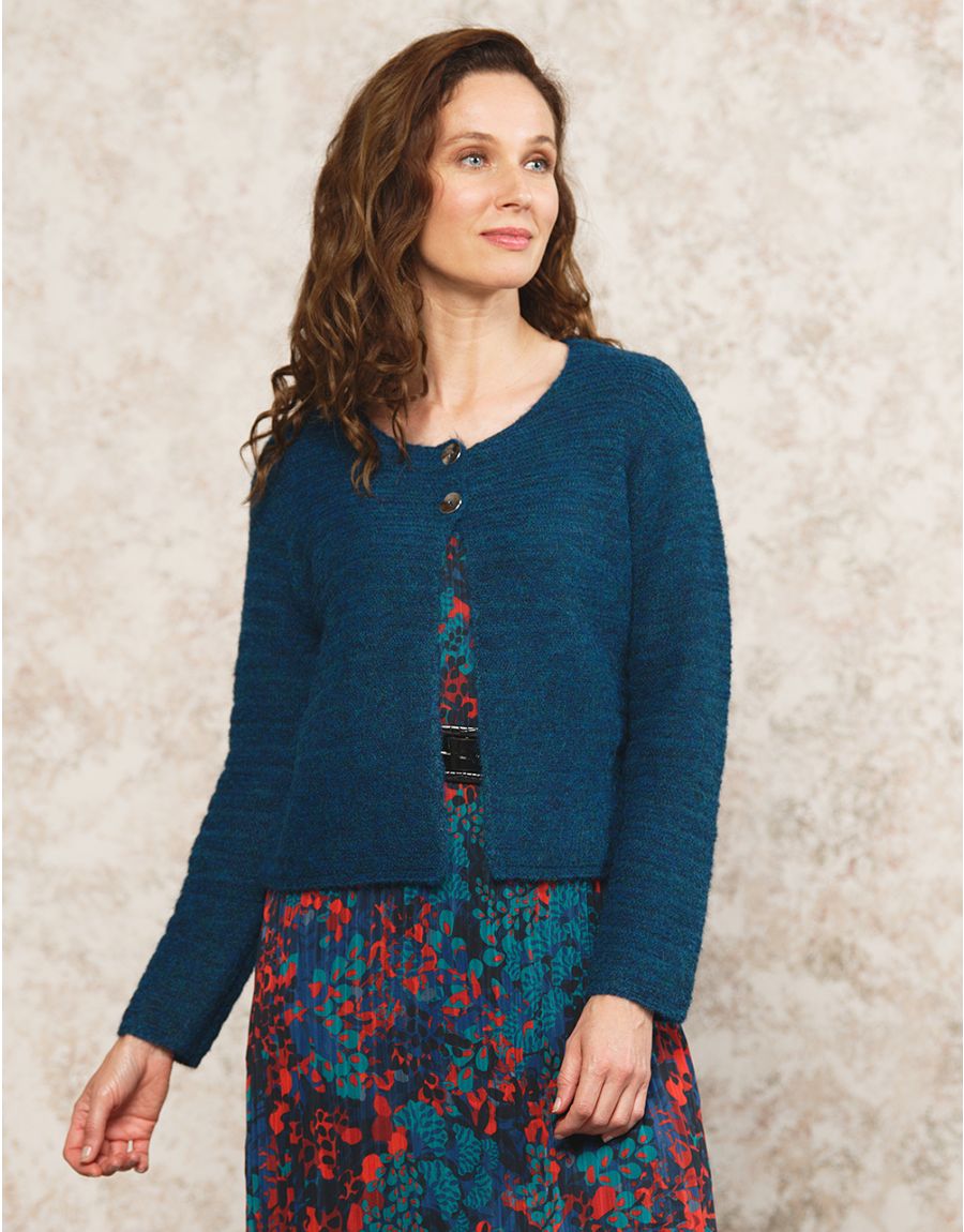 Tricot Gilet Gilet Femme Christine Laure Gilet Maille Boléro Bleu