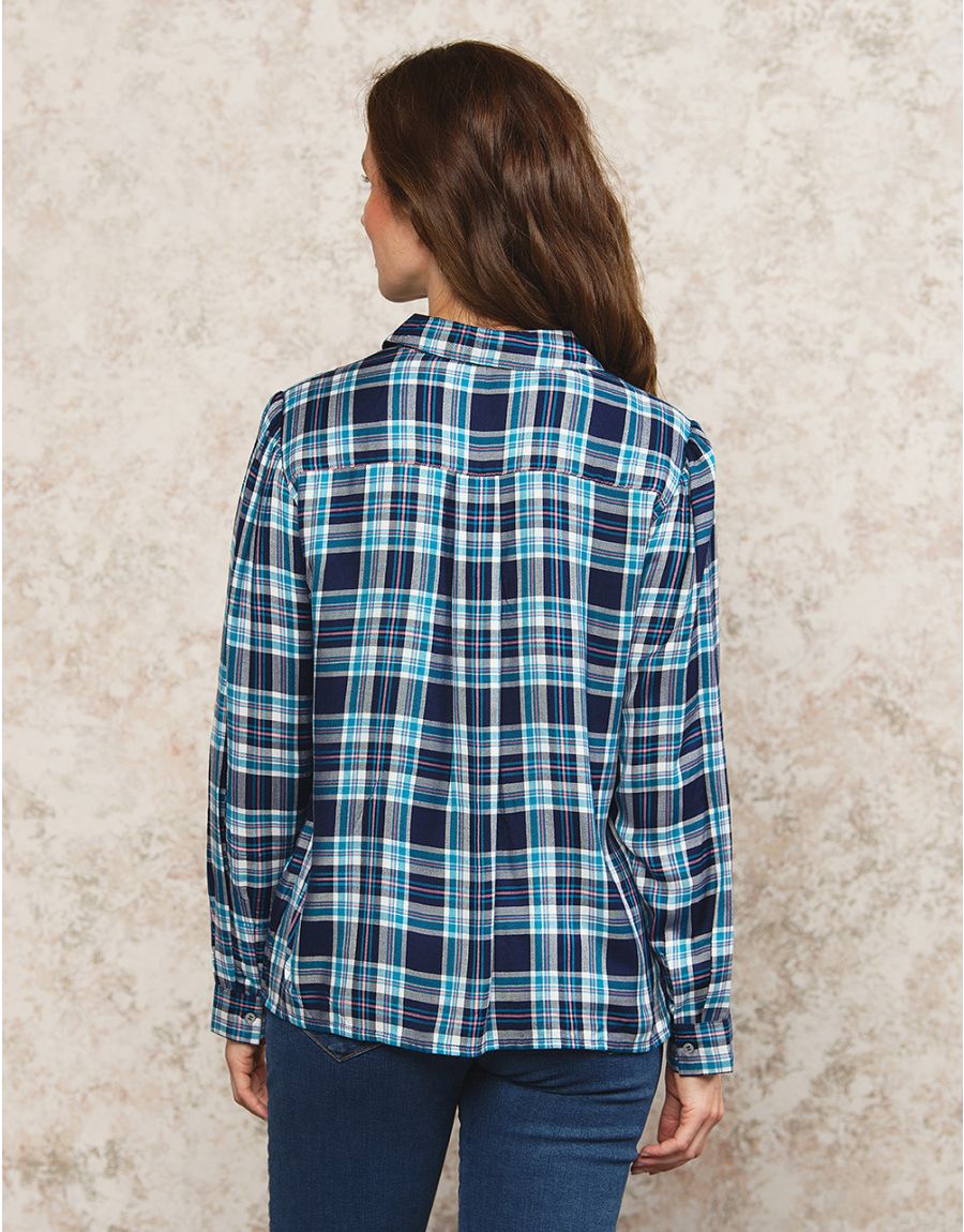 Chemisier Surchemise A Carreaux Femme Bleu Chemise Femme Une