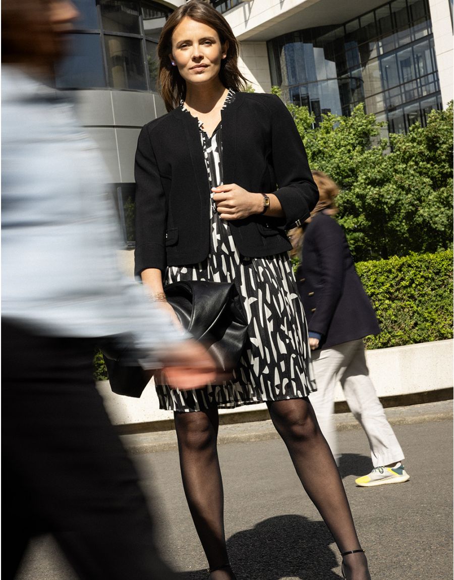 Veste chic tailleur noir Christine Laure