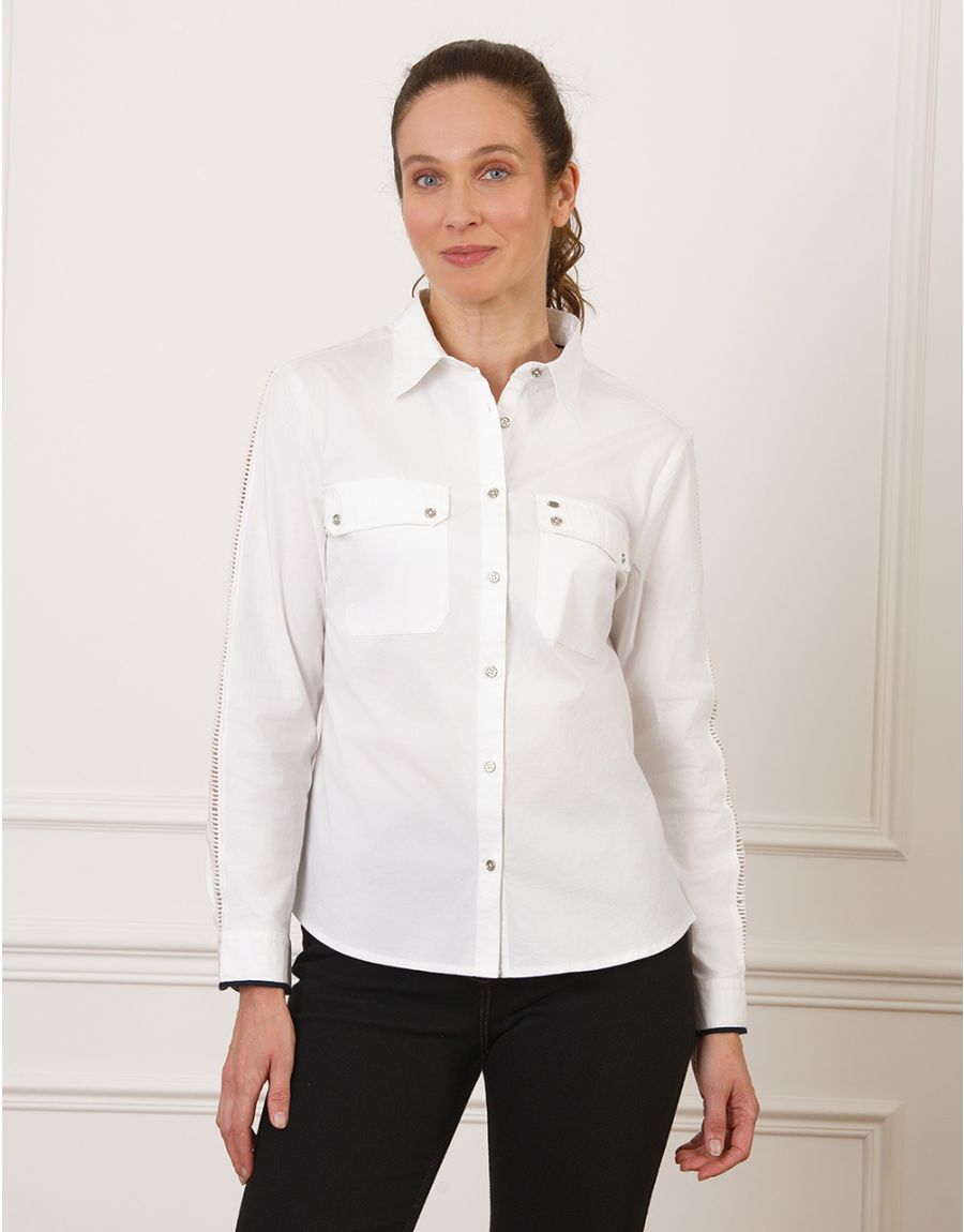 Chemisier coton blanc Christine Laure