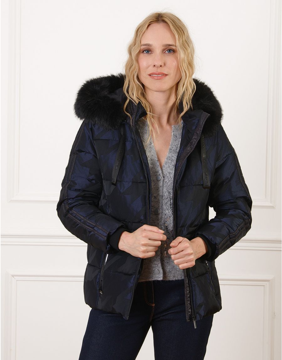 Doudoune marine motif