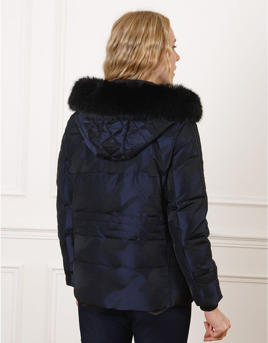 Doudoune marine motif