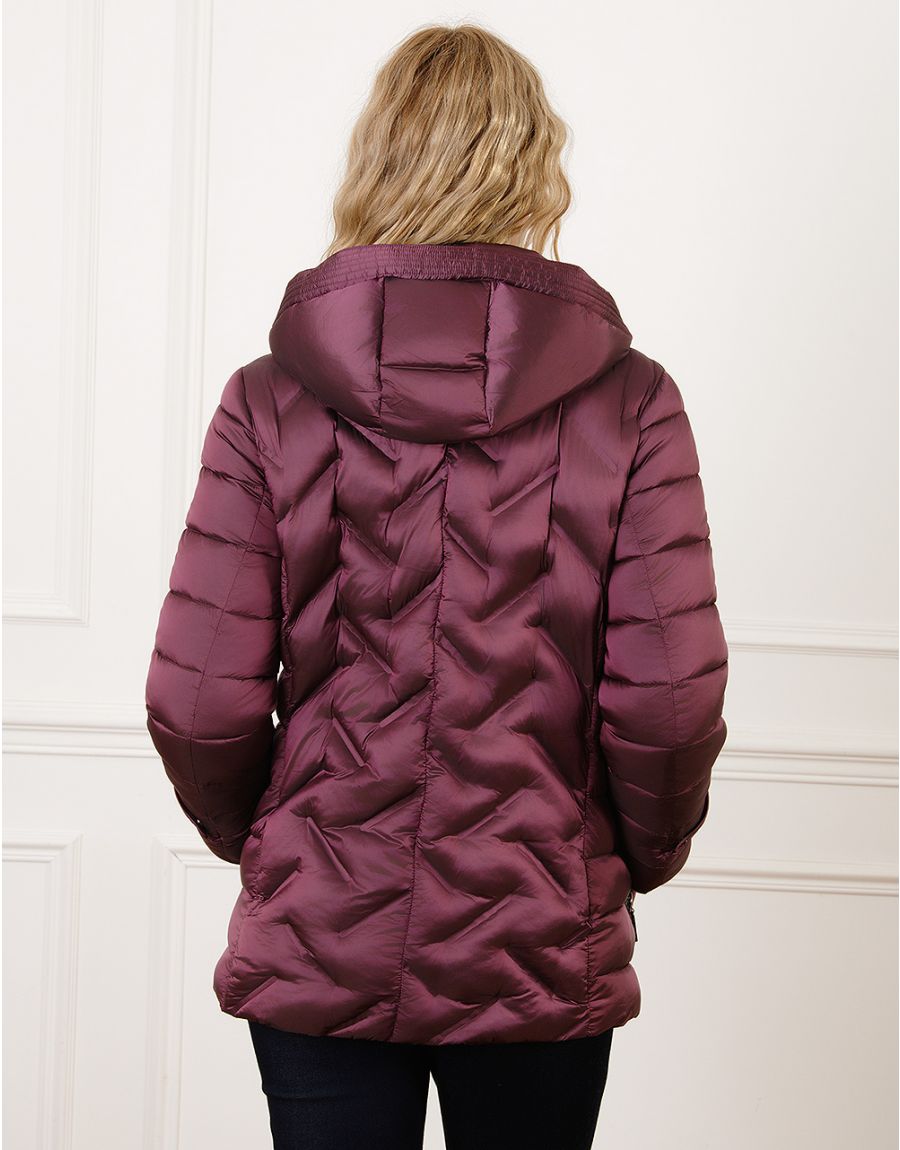 Parka satinée prune