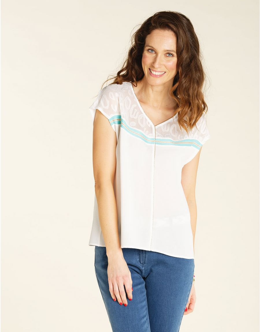 Blouse chic écru - Blouses & Chemisiers | Christine Laure