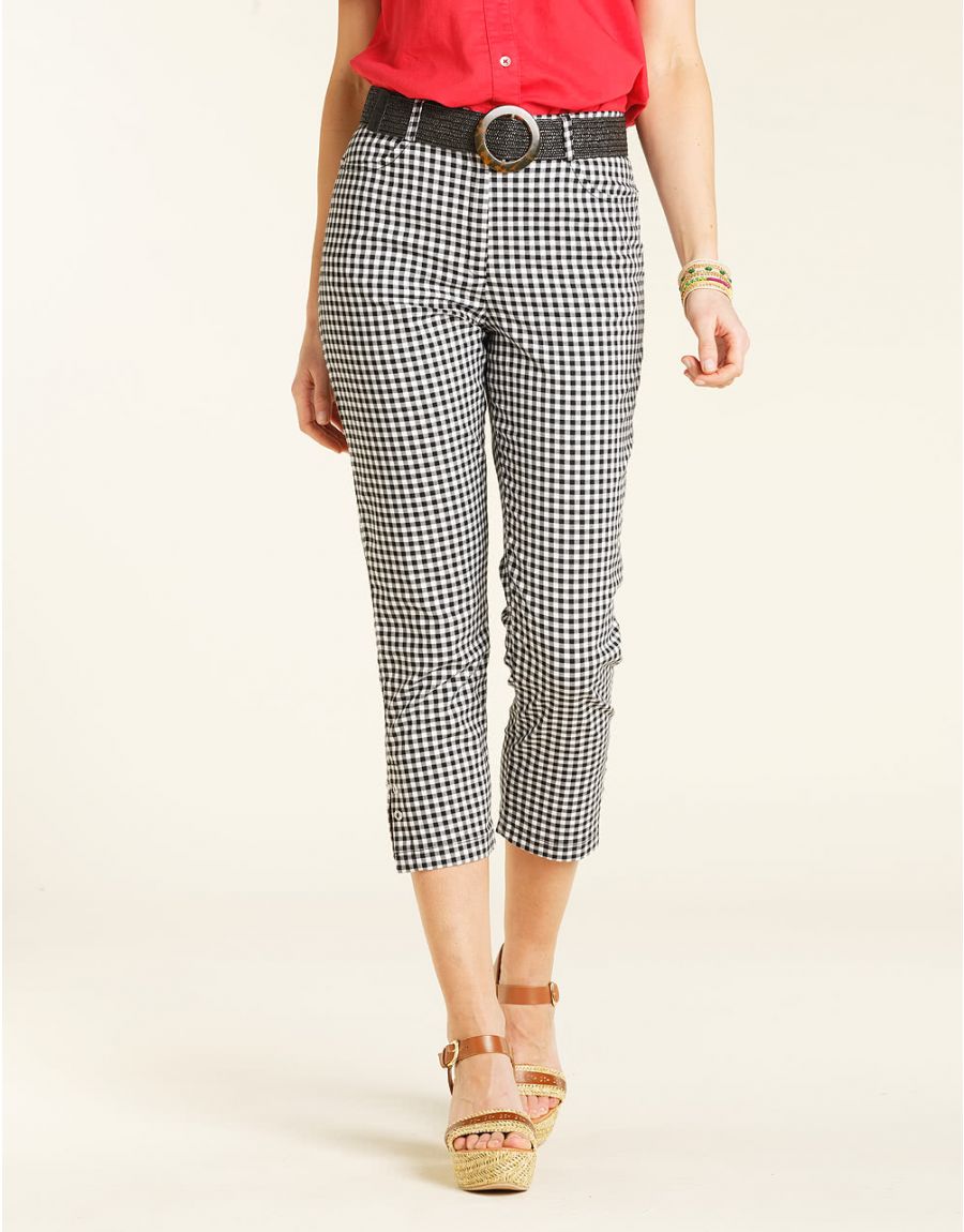 pantalon vichy noir
