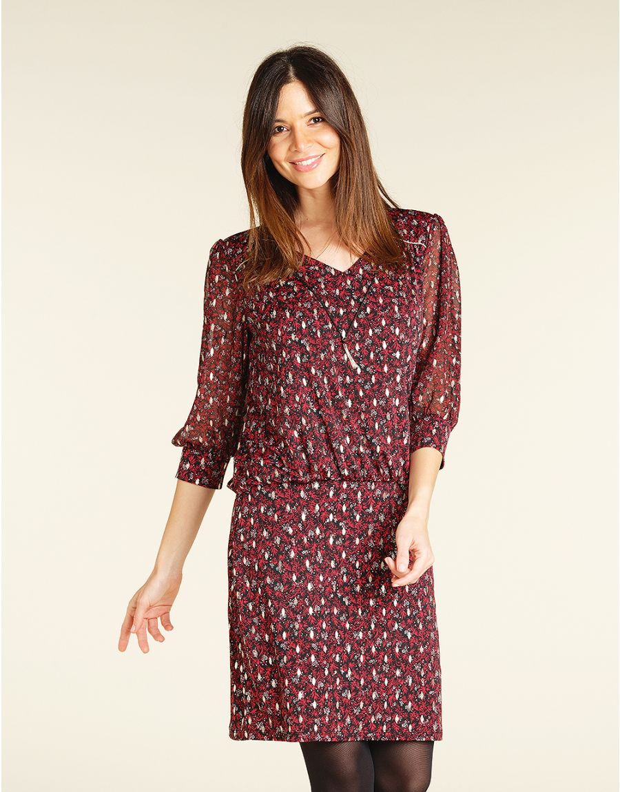 chaussure avec robe bordeaux