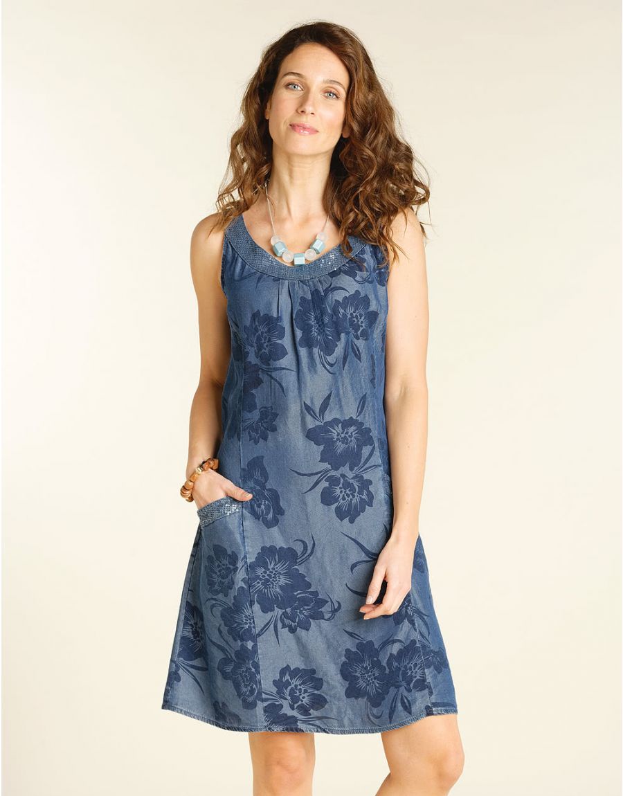 Robe lyocell imprimée Robes fluides Christine Laure