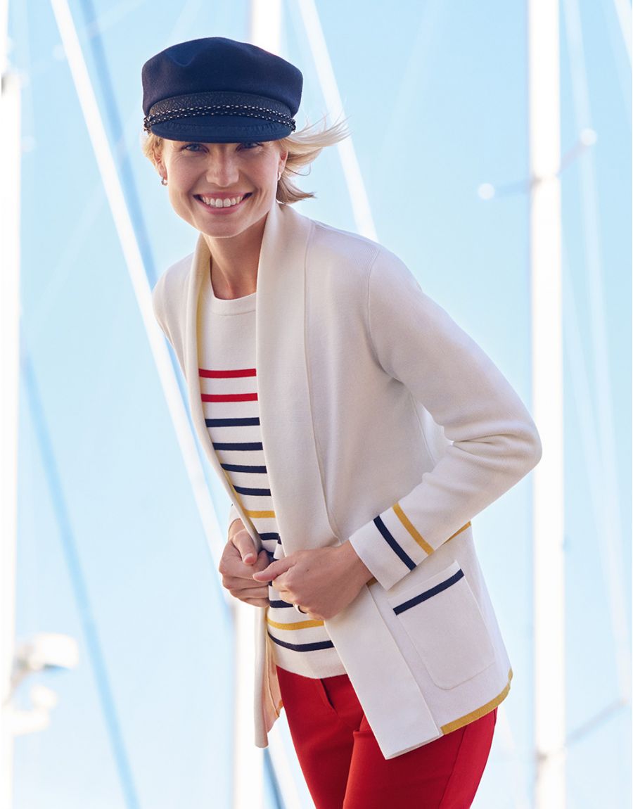 Gilet long blanc - Gilets | Christine Laure