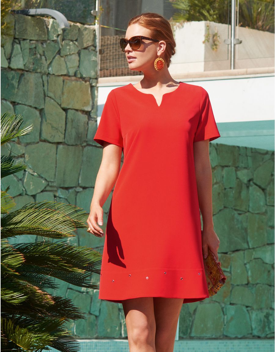 Robe chic rouge | Christine Laure