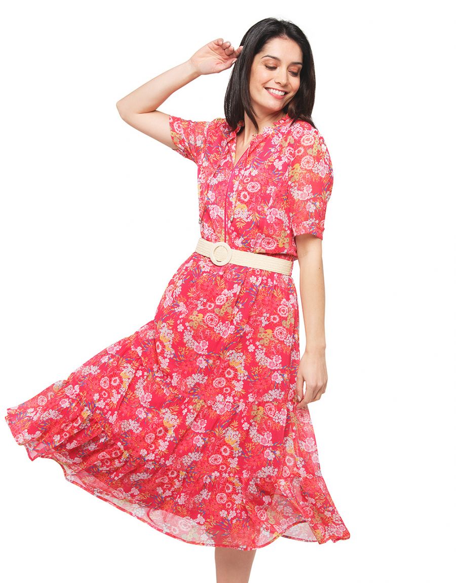 Christine laure robe rose outlet