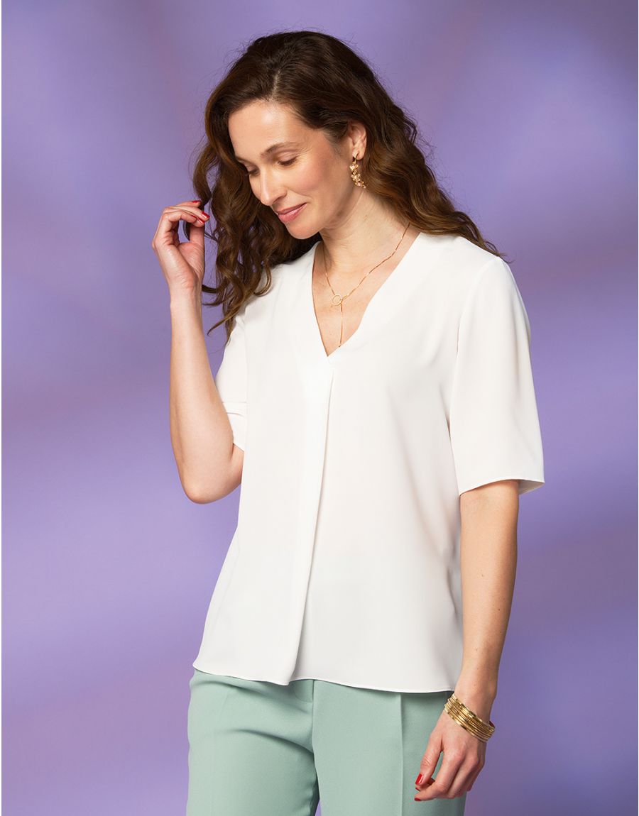 Blouse habillee ecrue