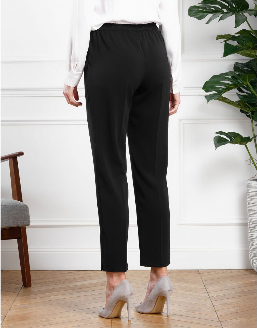 Pantalon noir élastiqué