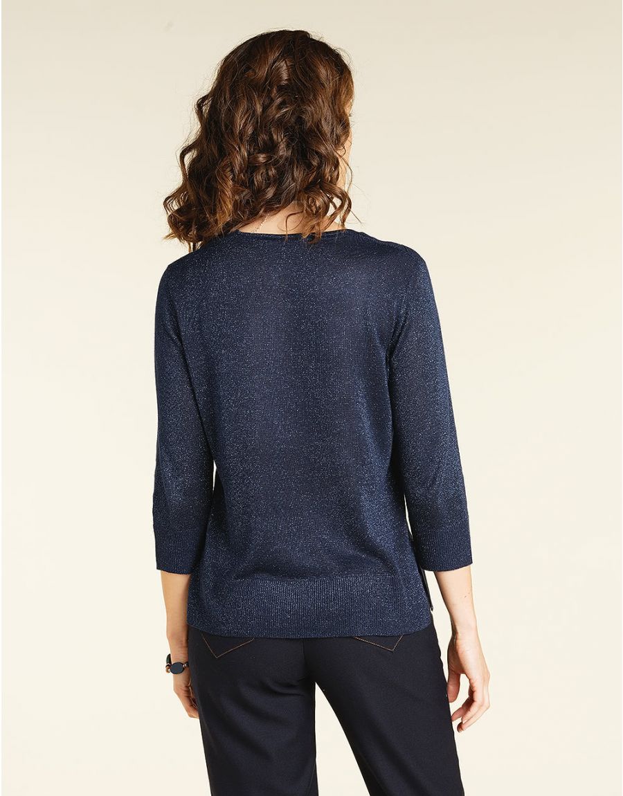 Pull tunique bleu marine