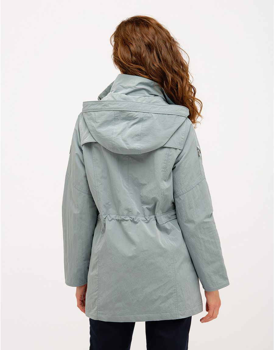 parka femme gris clair