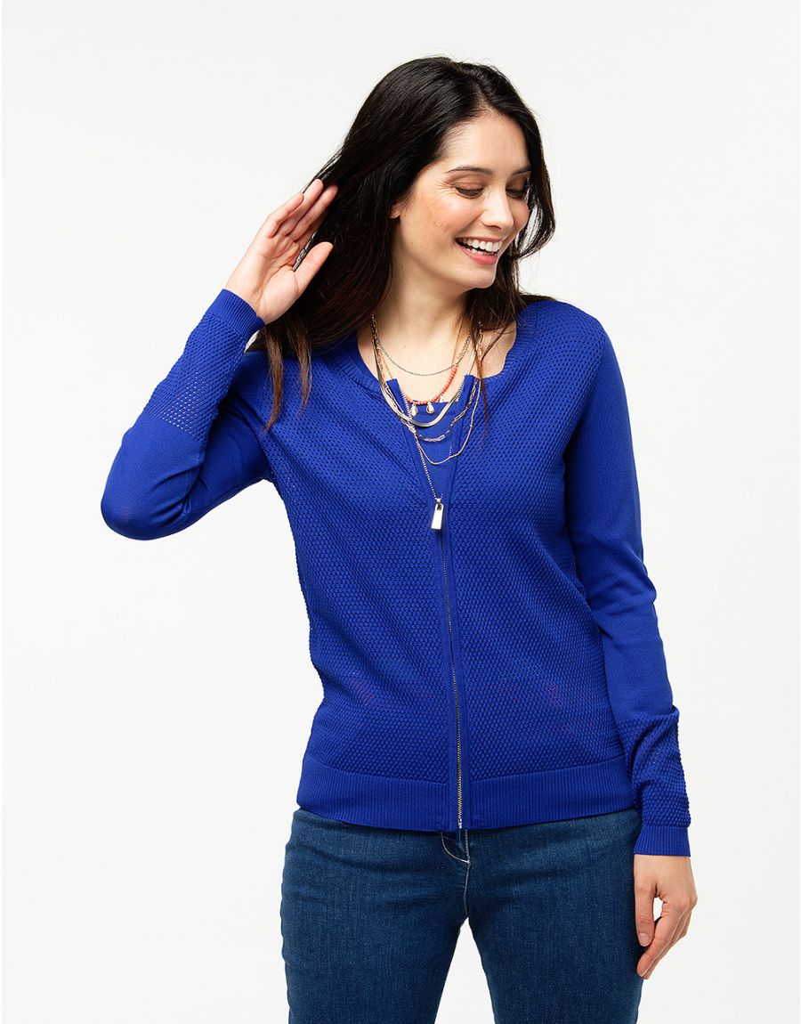 Gilet online bleu roi