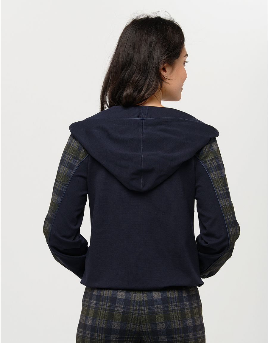 Veste noir interieur ecossais hotsell