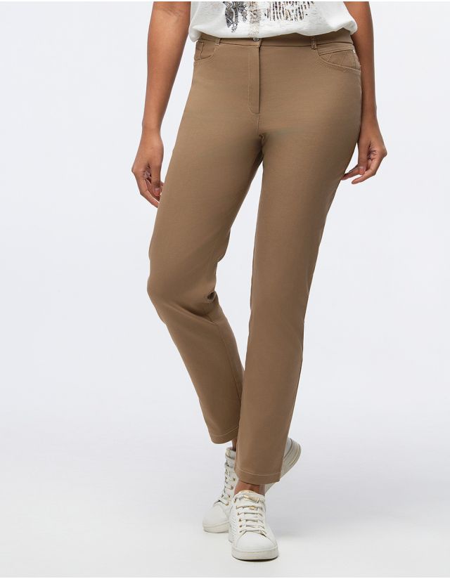 Jean ajusté 7/8ème beige