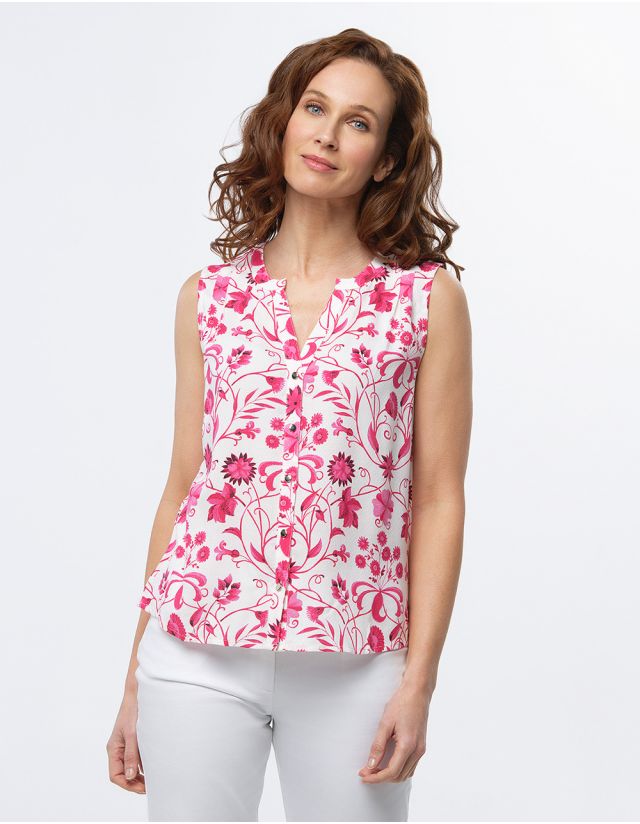 Débardeur imprimé rose