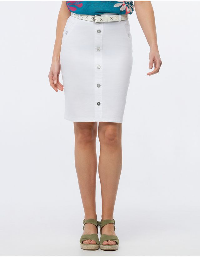 Jupe chic coton blanc
