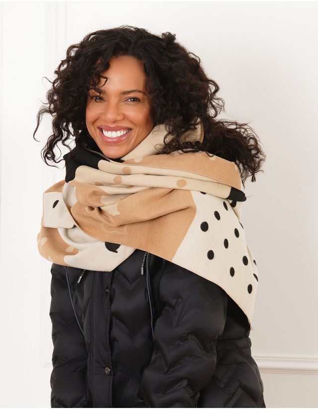 Echarpe fantaisie beige