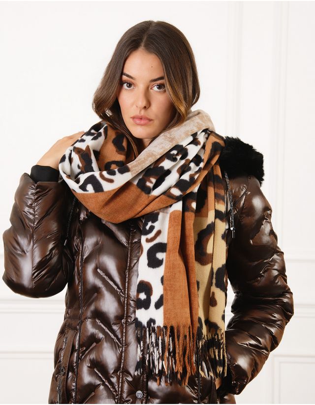 Echarpe colorée léopard