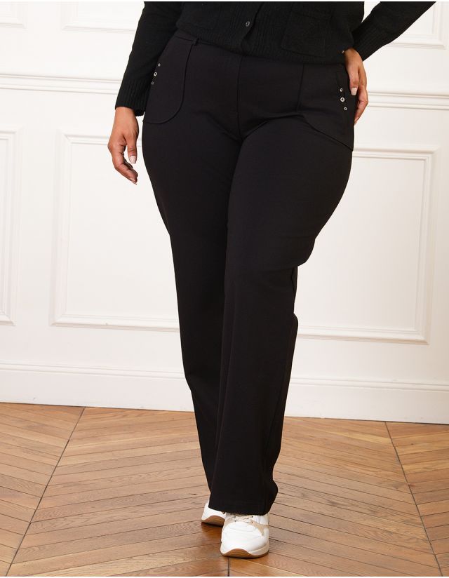 Pantalon large noir