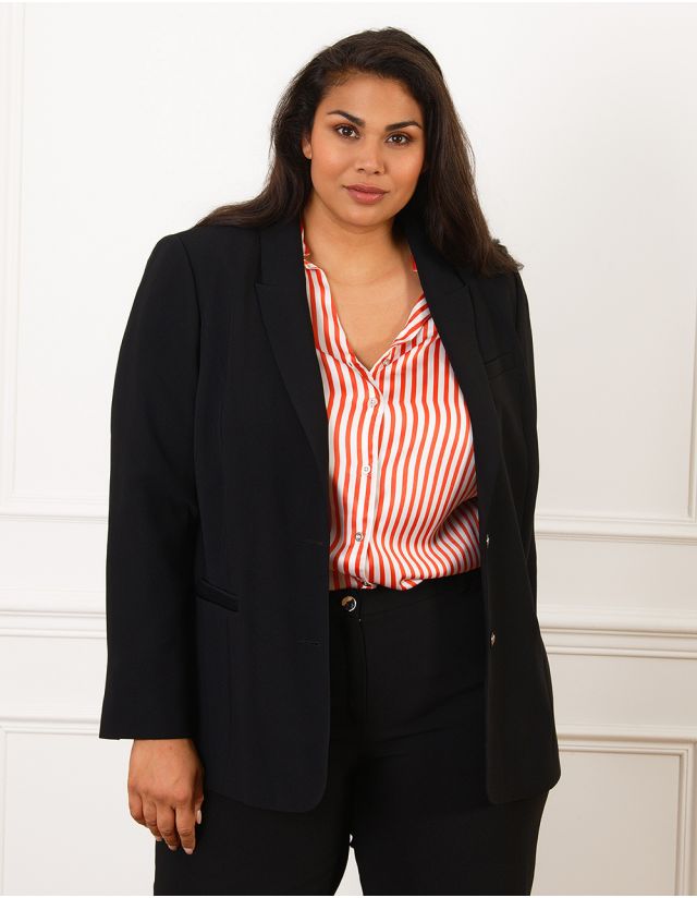 Veste longue chic noir