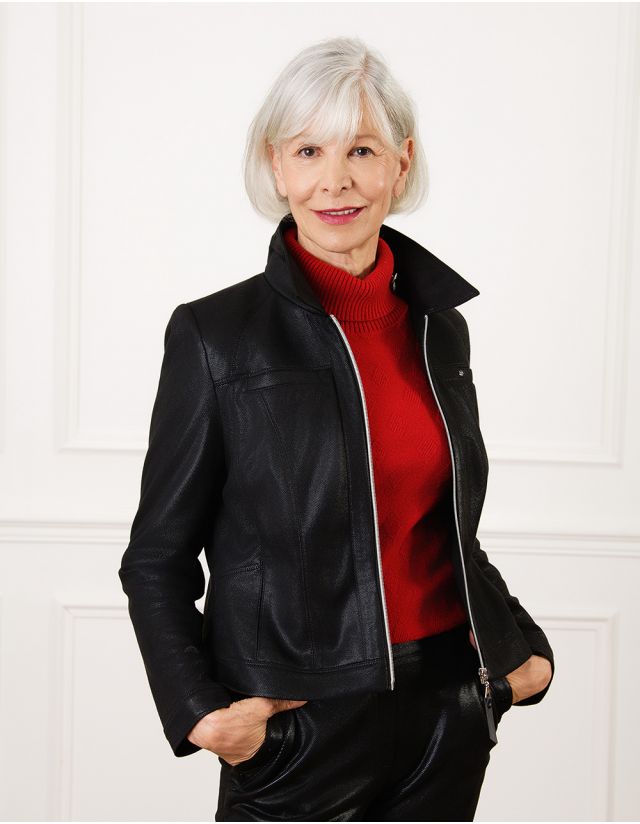 Veste effet simili noir