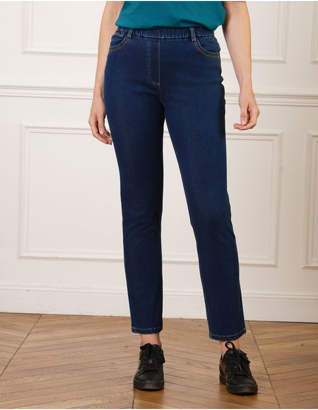Jegging coton bleu foncé