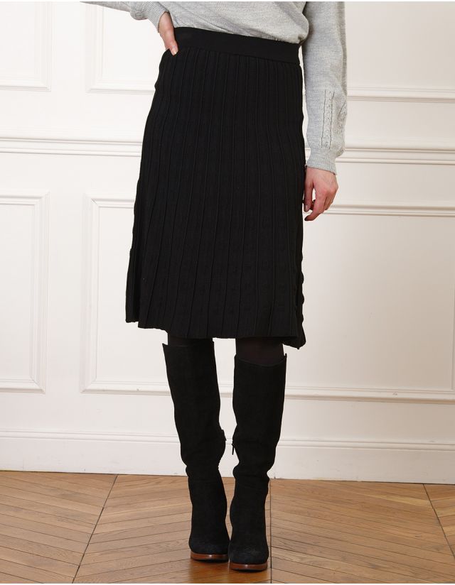 Jupe maille noire